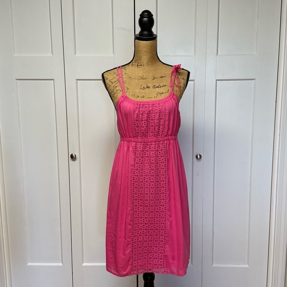 J. Crew Vibrant Pink Cotton Dress